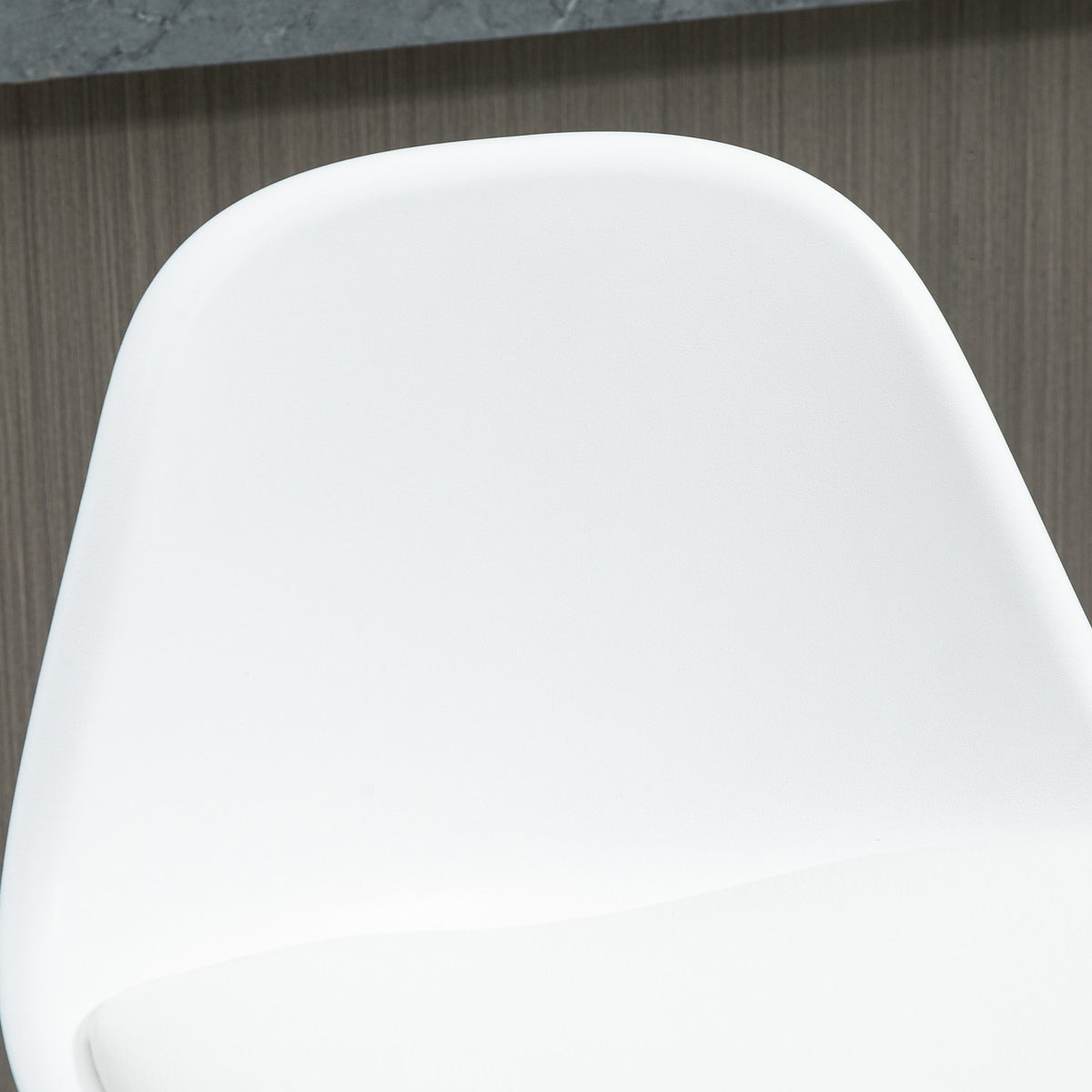 Set Of 2 Bar Stools Swivel Chairs With Backrest Modern Design Height Adjustable For Bar Counter White Faux Leather Steel Up To 120Kg 40X42X82-104 Cm