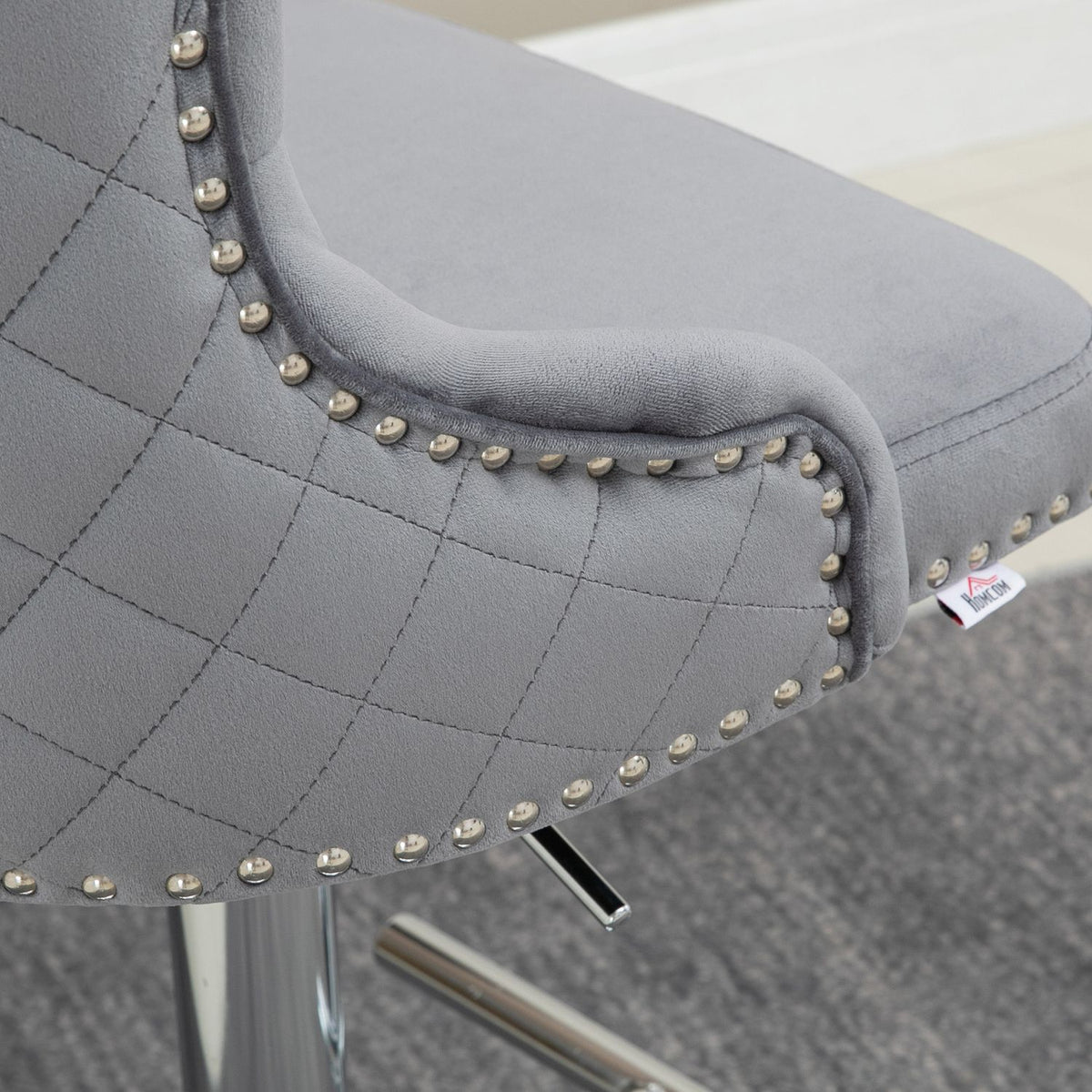 Set Of 2 Bar Stools, Swivel Chairs With Footrest, Height-Adjustable, Modern Bar Chairs, Load Capacity Up To 120 Kg, Pu Linen Steel, 46X55X102-123 Cm