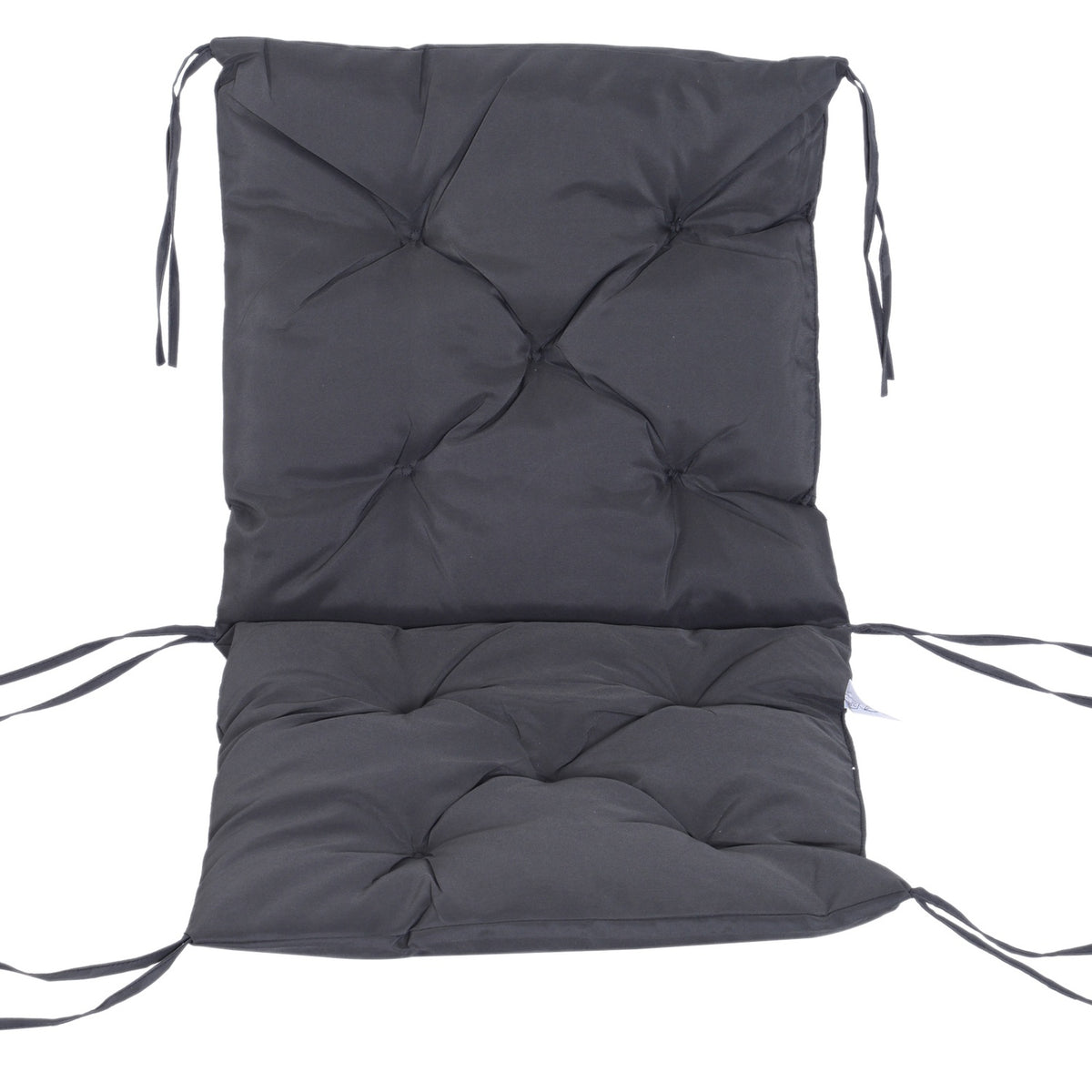 Set Of 2 Cushions For Low-Back Chair Cushions, Seat Cushions, Garden Cushions, Grey