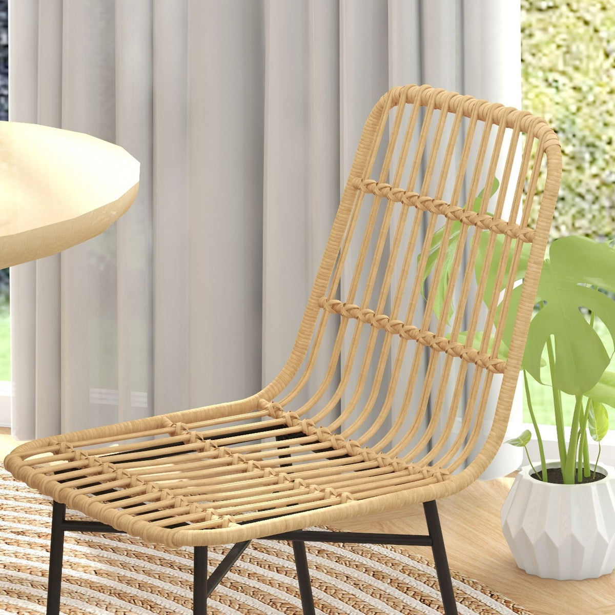 Set Of 2 Dining Chairs With Backrest With Rat Look, Kitchen Chair, Living Room Chair Up To 120 Kg, For Kitchen, Dining Room, Steel Yellow
