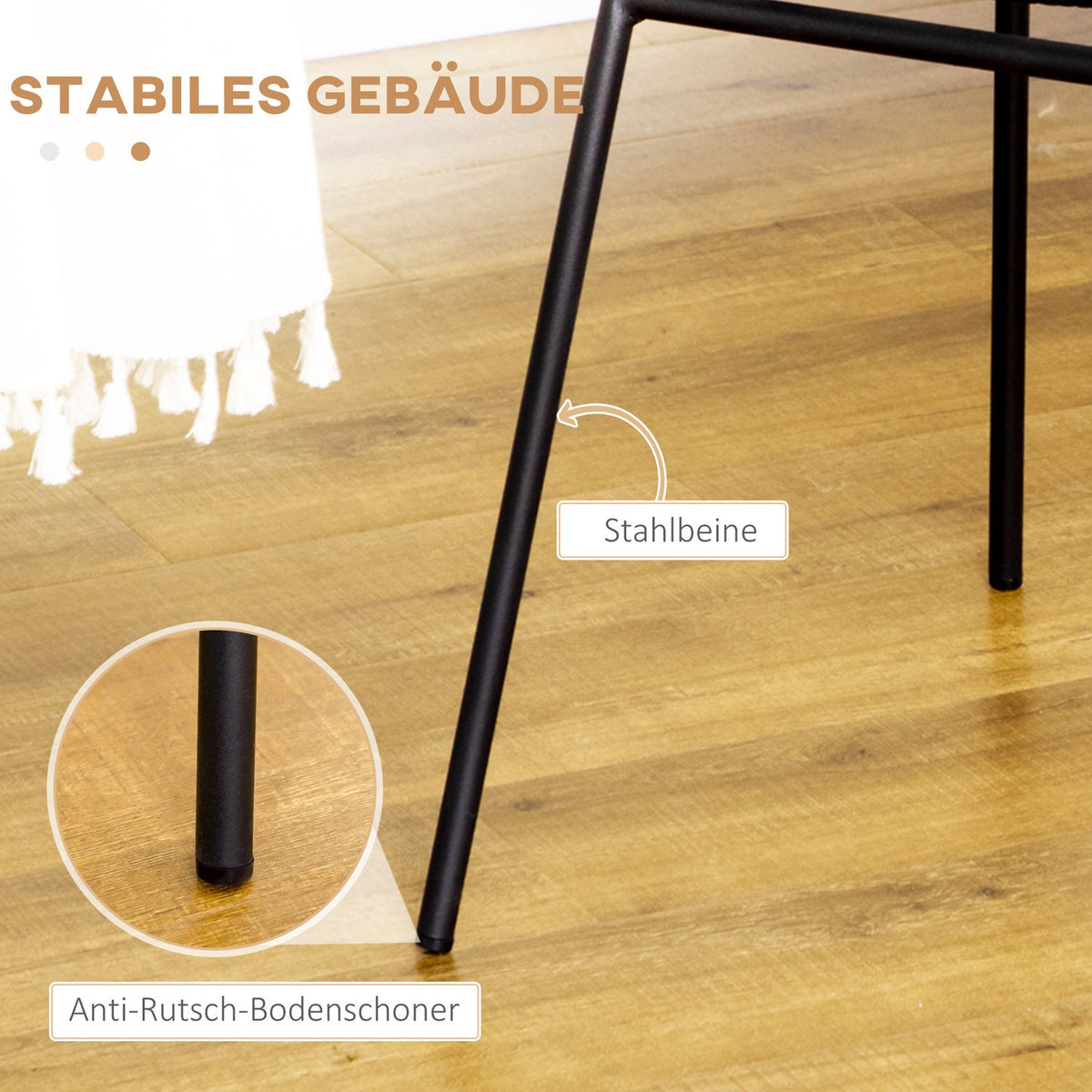 Set Of 2 Dining Room Chairs, Kitchen Chairs With Backrest In Rat Look, Steel, Black, 44X58X85Cm