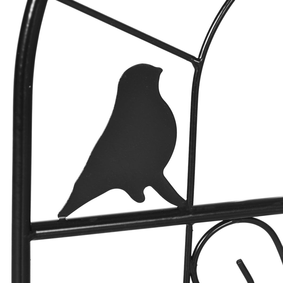 Set Of 2 Trellis & Trellis For Climbing Plants, Metal, Black, 38X98Cm