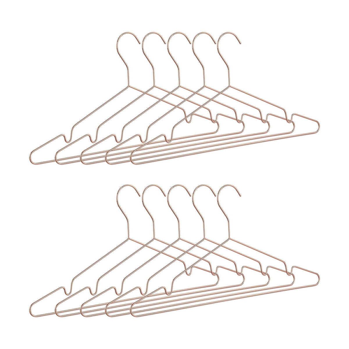 Set of 10 Rosé-Golden Coat Hangers