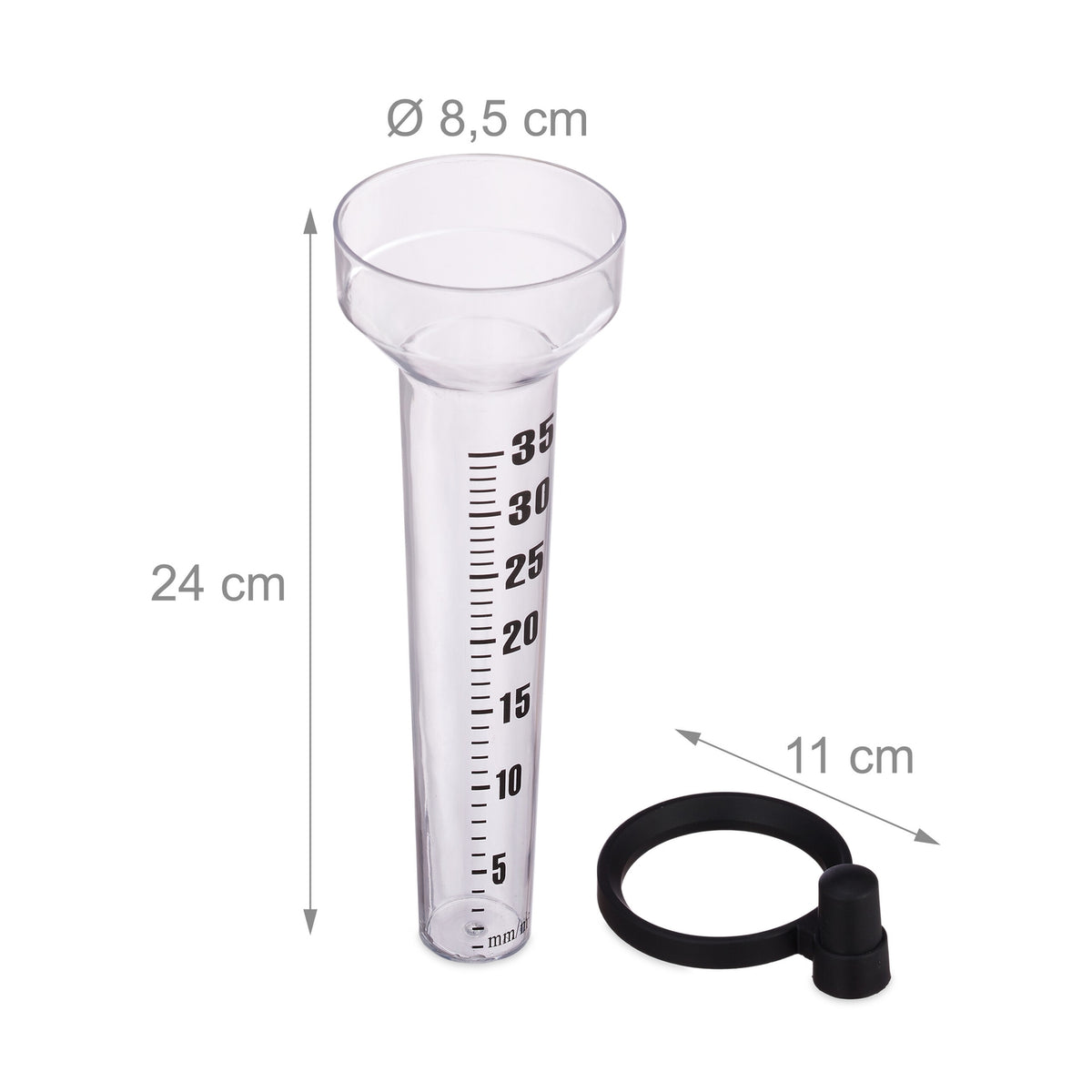 Set of 10 rain gauges