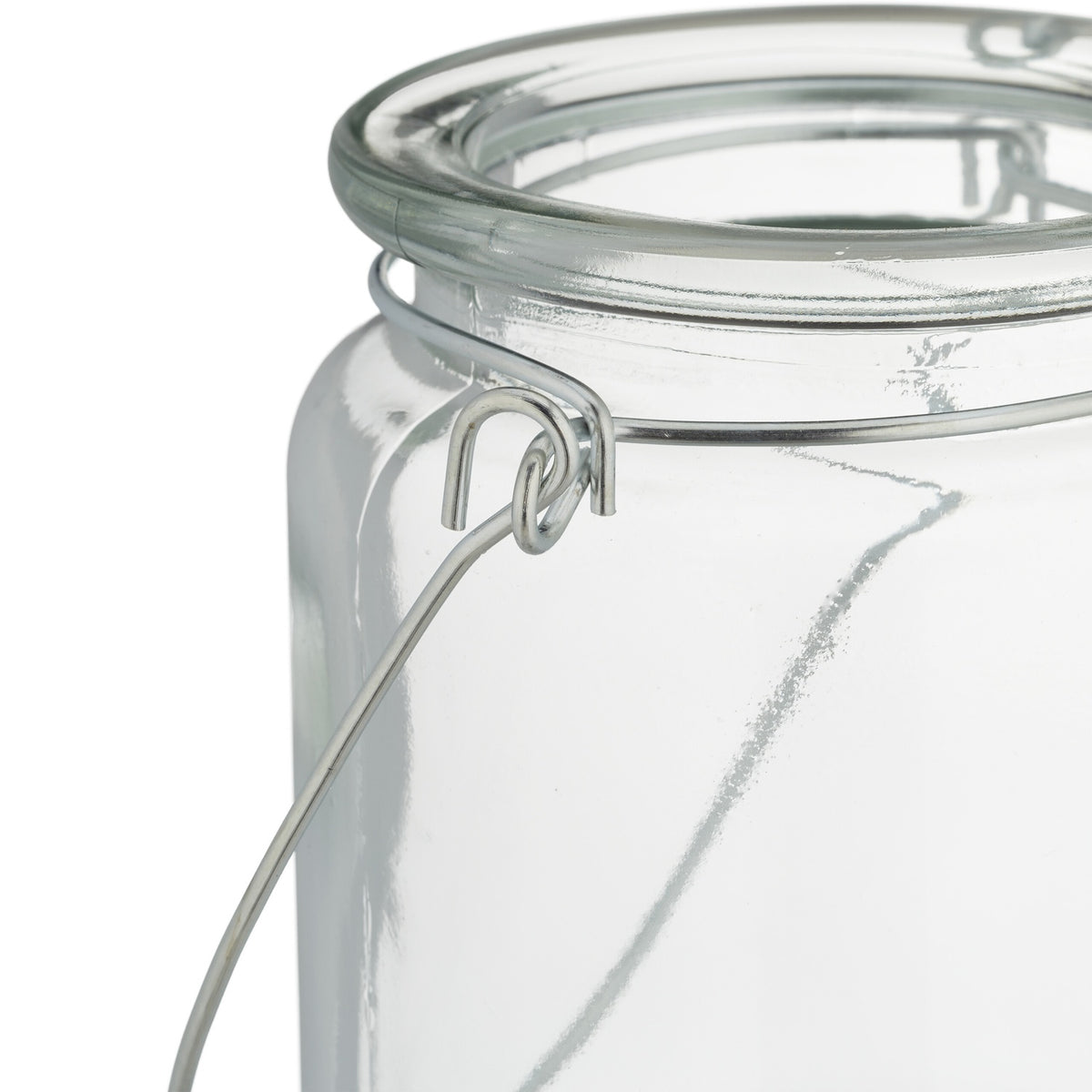 Set of 12 Glass Candle Lanterns with Handles