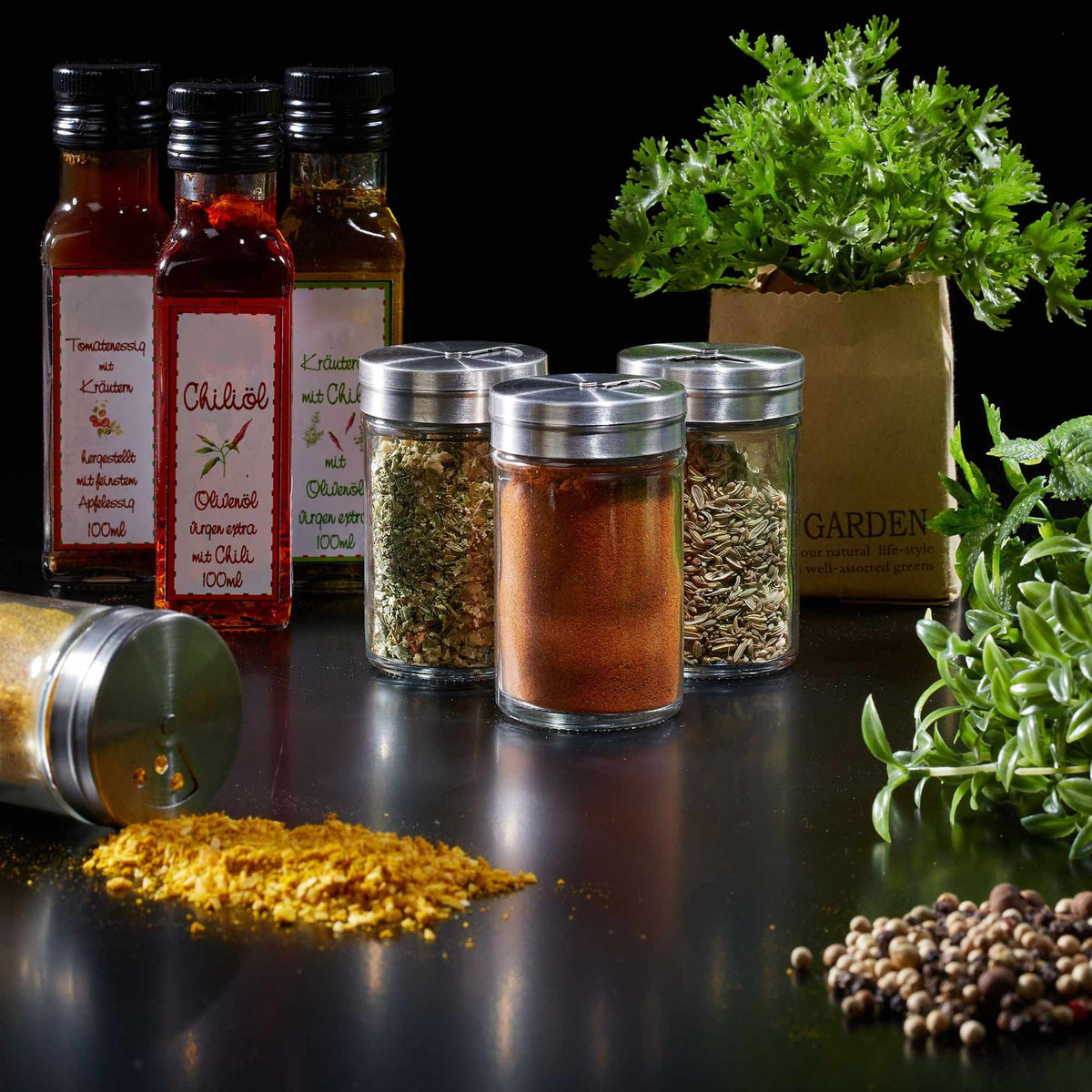 Set of 12 spice jars