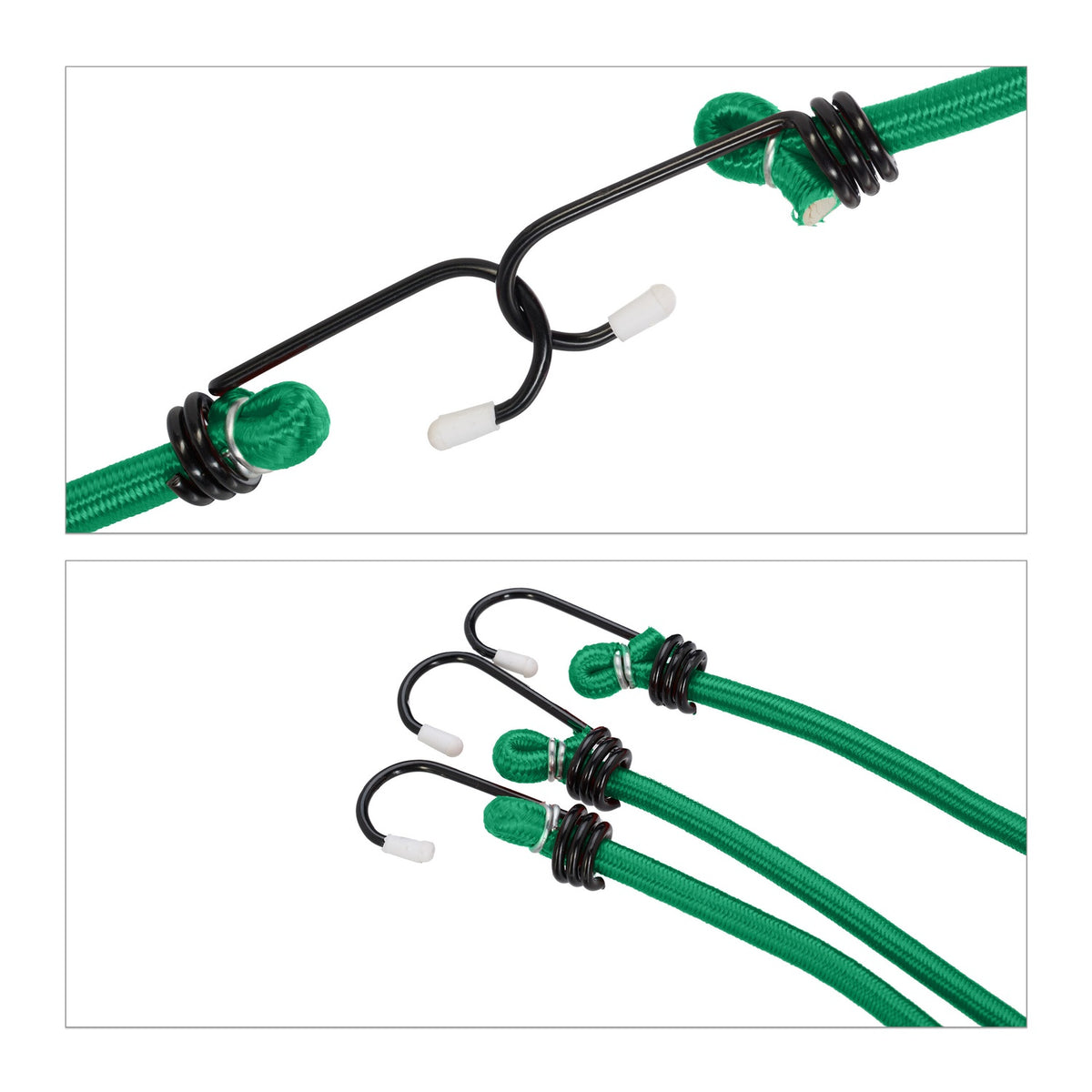 Set of 24 Green Bungee Cords in 5 Sizes