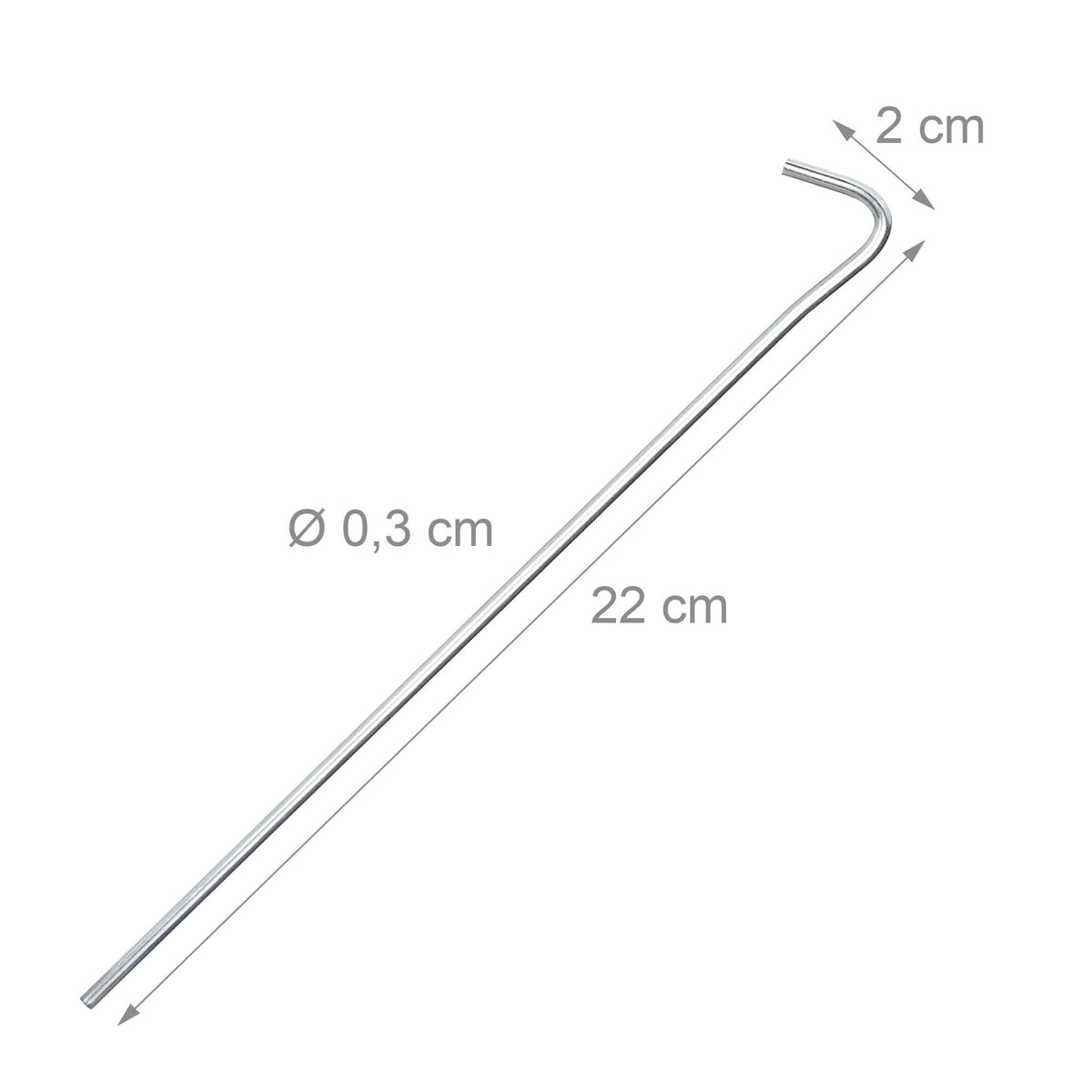 Set of 25 tent pegs
