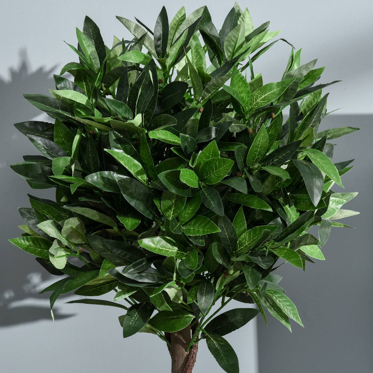 Set of 2 Artificial Bay Tree, 120cm Artificial Plants in Cement Pot, Houseplant, Artificial Plants for Indoor, Outdoor, Decorative Plants, Green