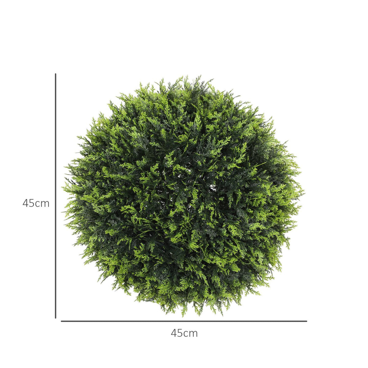 Set of 2 Artificial Cedar, 45cm Houseplant, Artificial Plant, Decorative Plant, Decorative Plants for Home, Office, Hallway, Garden, Green