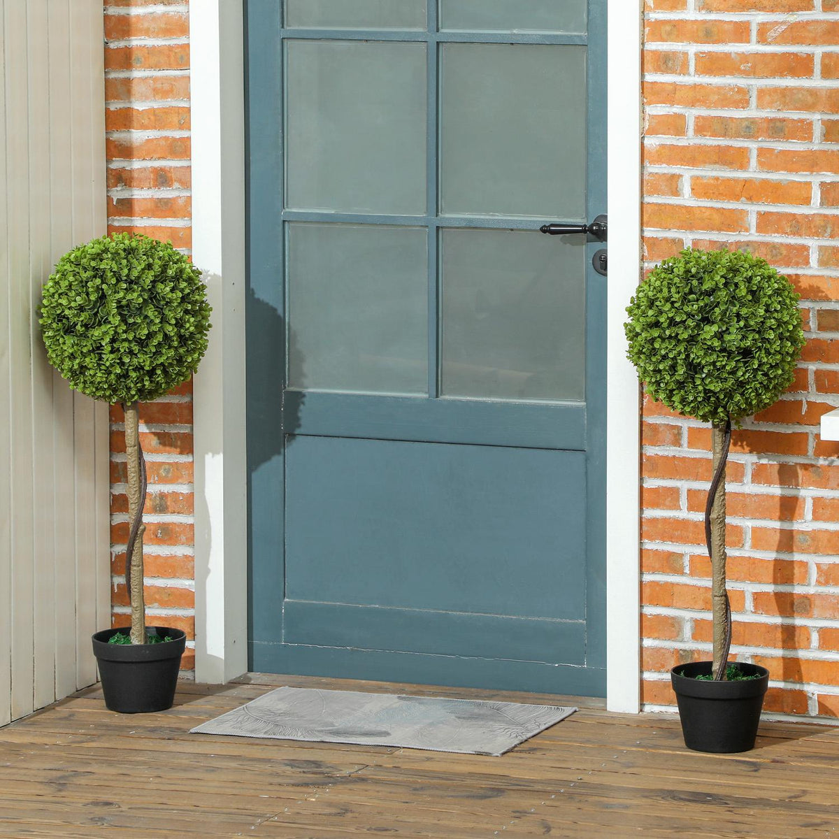 Set of 2 Artificial Eucalyptus 90cm Houseplant Artificial Plant in Pot Large Decorative Plants for Home Office Hallway Garden Green