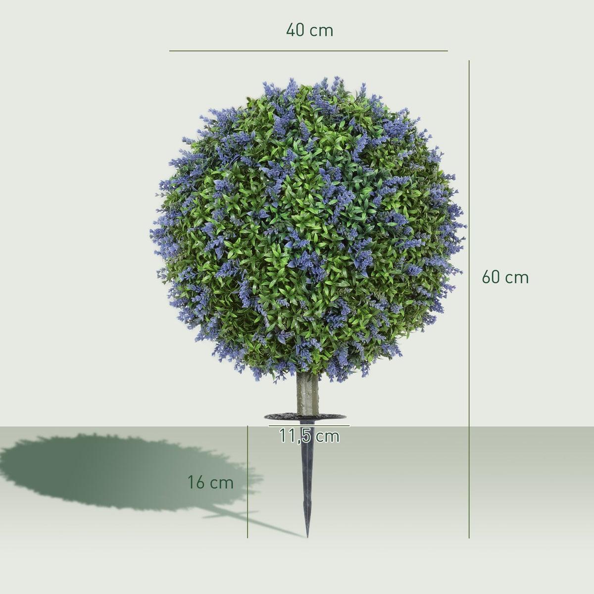 Set of 2 Artificial Lavender 60 cm Artificial Plants with UV Protection Artificial Plant Like Real with Ground Stakes for Bedroom Living Room Office Garden Modern Decoration |