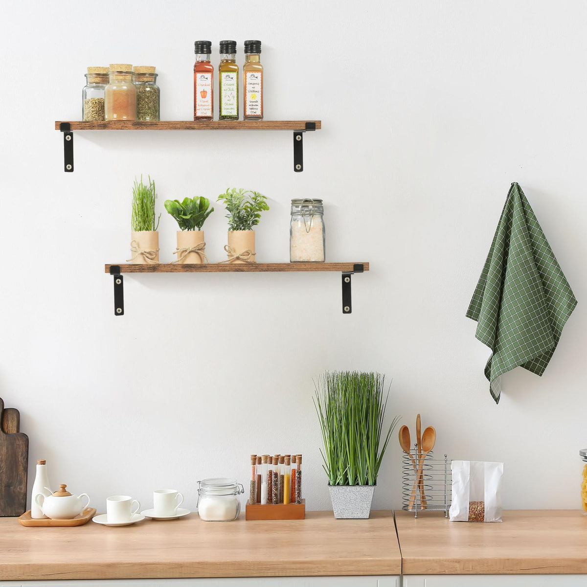 Set of 2 Industrial Wall Racks