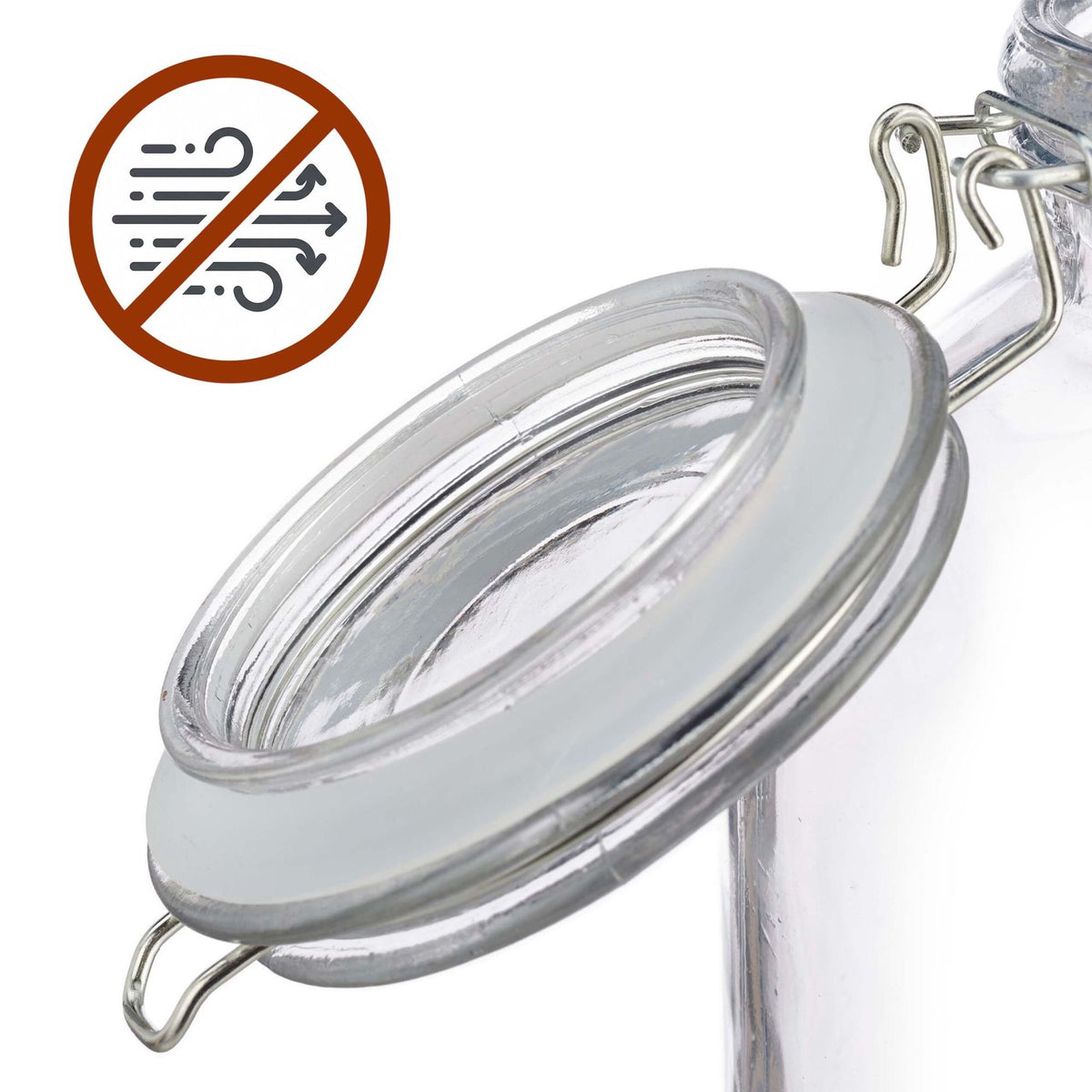 Set of 2 Large Glass Preserving Jars with Lids, 3L