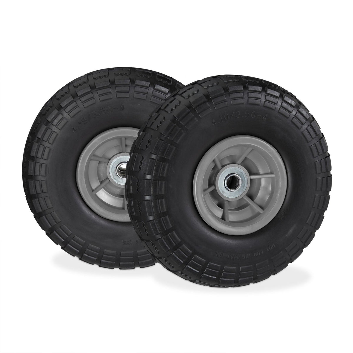 Set of 2 PU wheelbarrow tires 4.1/3.5-4
