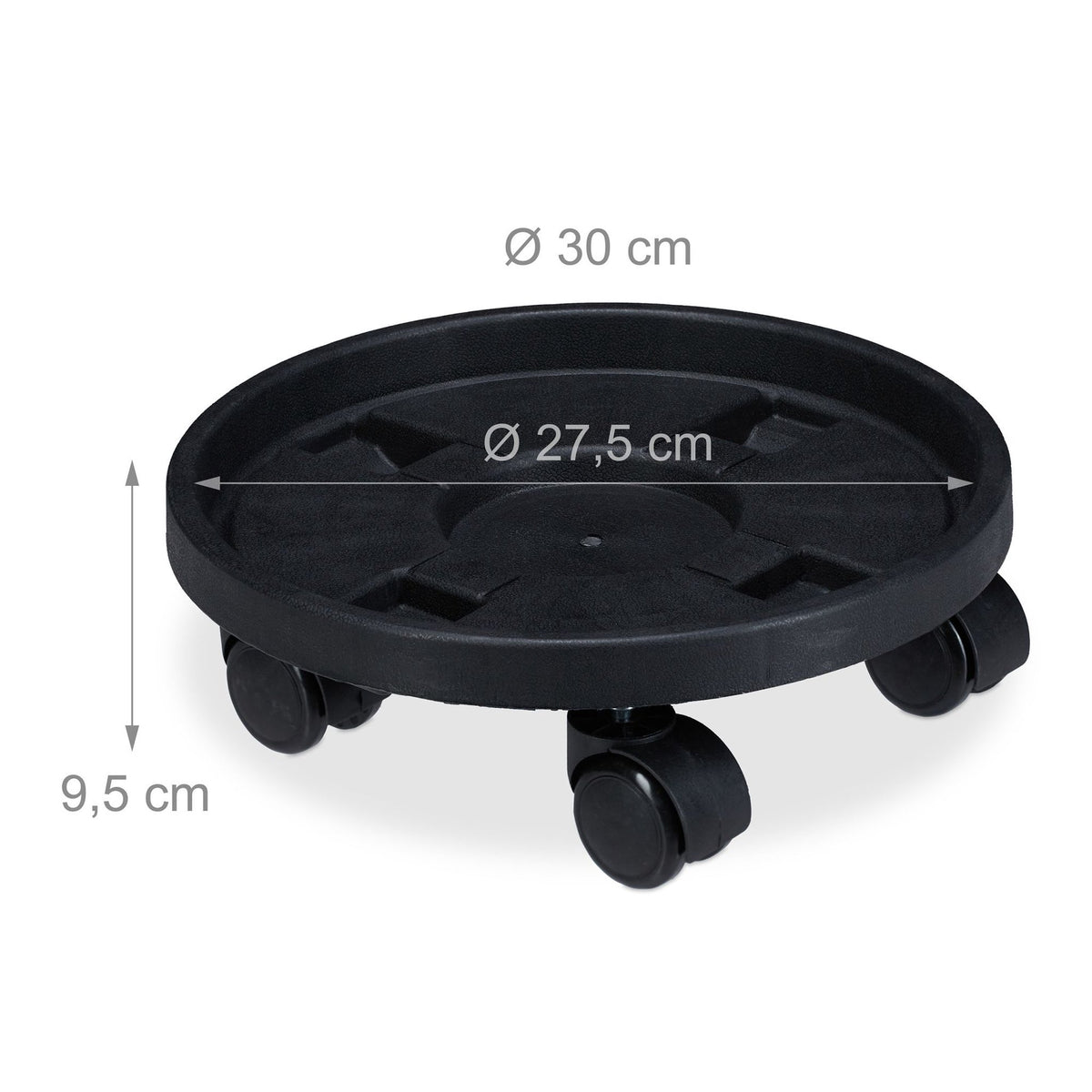 Set of 2 Small Plastic Plant Rollers