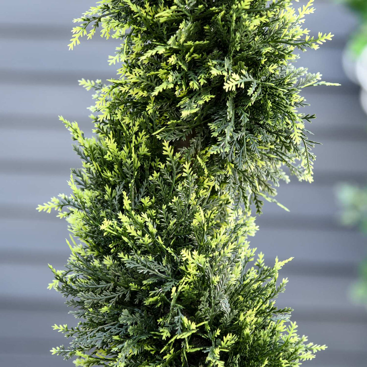 Set of 2 artificial cedar tree large 90 cm artificial plant, plastic artificial plants cedar in pot, spiral plant like real for living room bedroom office garden modern decoration