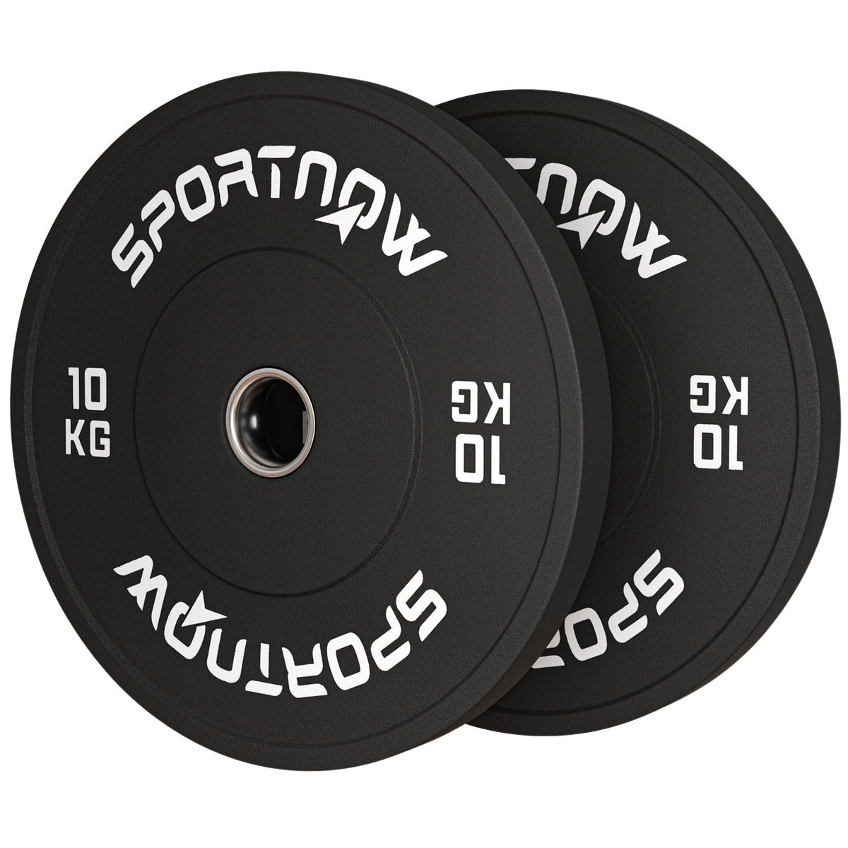 Set of 2 dumbbell weights, 2 x 10kg weights, weight plates set, weight plates for 5 cm dumbbell bar, Ø 50 mm bore, black