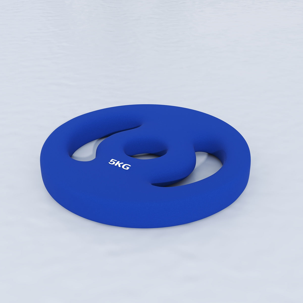 Set of 2 dumbbell weights, 2 x 5 kg weights, weight plates set, weight plates for 2.5 cm dumbbell bar, Ø 30 mm bore, blue