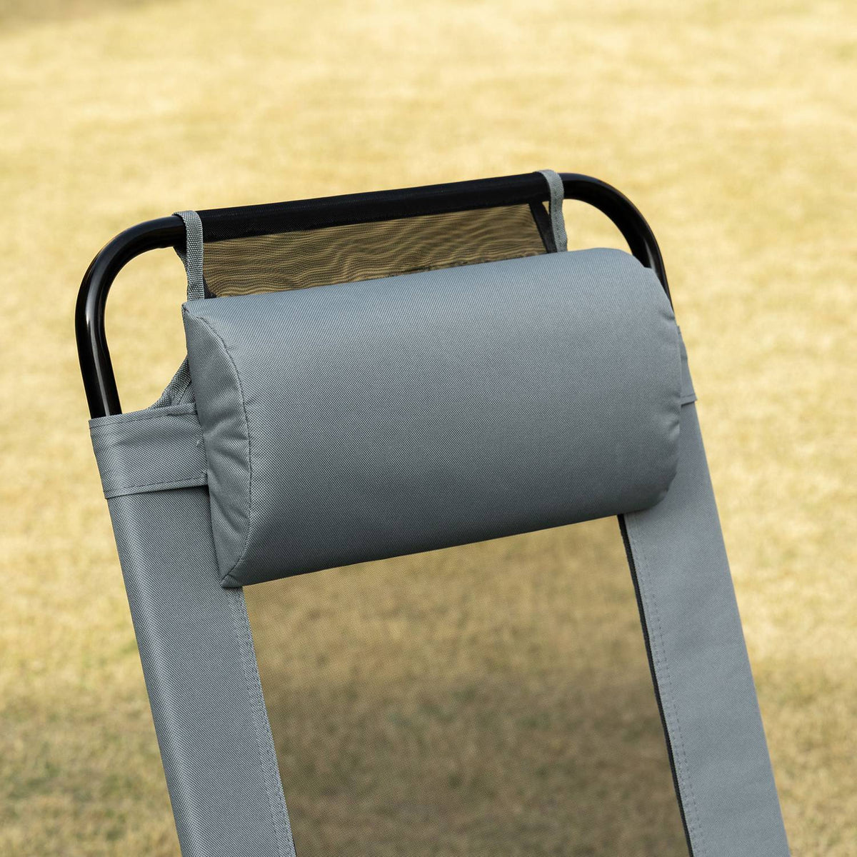 Set of 2 folding garden chairs with adjustable backrest and armrest, camping chair can hold up to 120 kg for garden and balcony