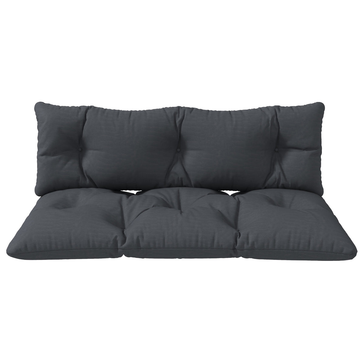 Set of 2 pallet cushions, seat cushions with UV protection, bench cushion for garden bench, upholstered cushion dark gray, comfortable for outdoor use