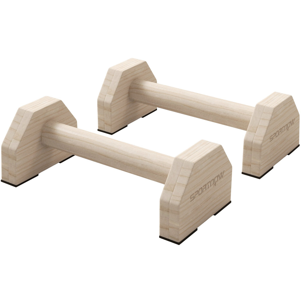 Set of 2 push-up handles, non-slip push-up handles made of wood, parallettes push-ups for muscle training, strength training, natural