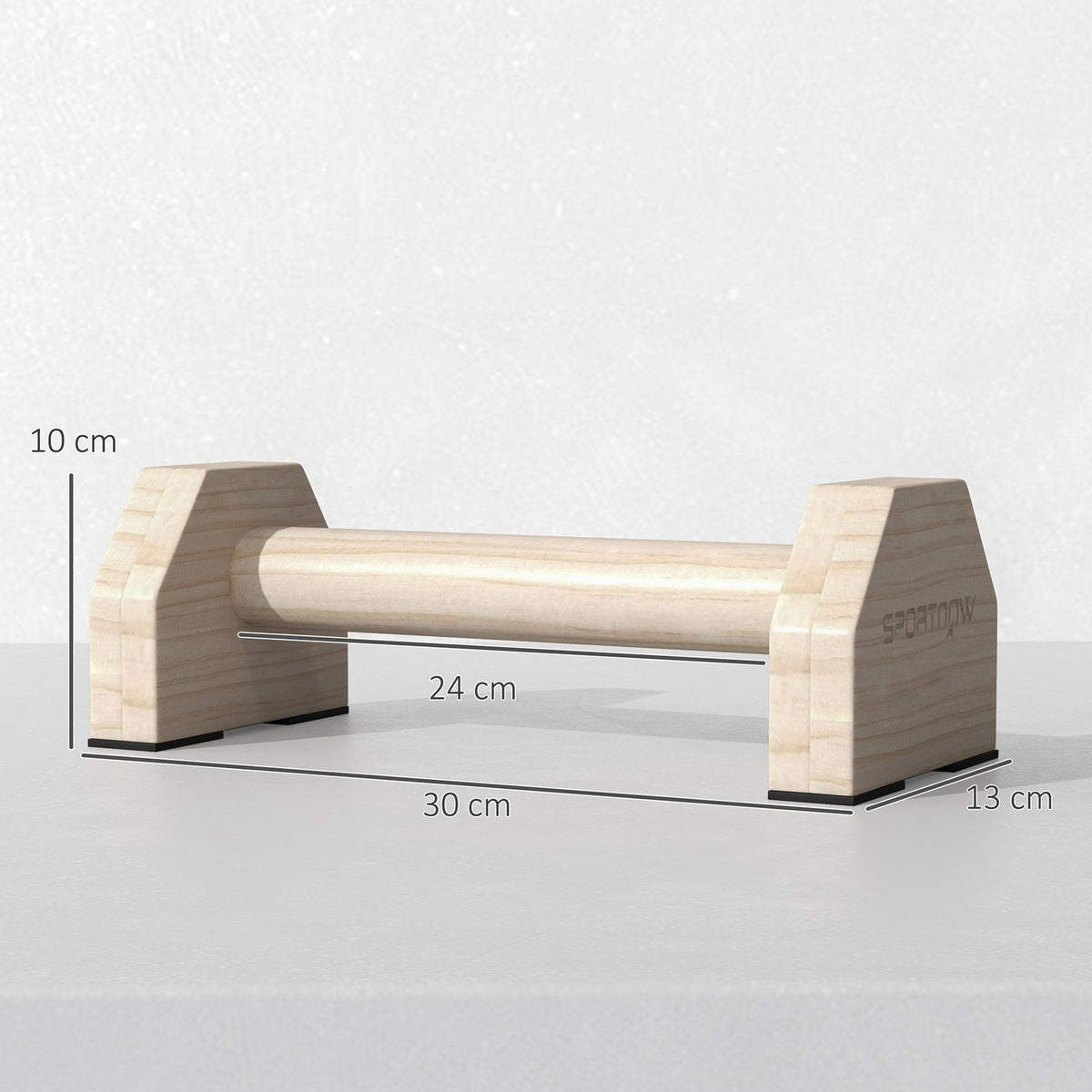 Set of 2 push-up handles, non-slip push-up handles made of wood, parallettes push-ups for muscle training, strength training, natural