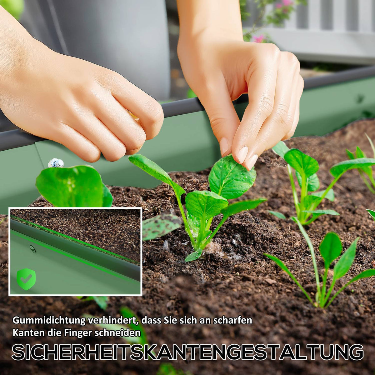 Set of 2 raised beds made of steel, plant bed, cold frame, garden bed, flower box, stackable, plant box, vegetable bed, 181 x 93 x 30 cm for garden, balcony, plant pot for flowers, plants, vegetables