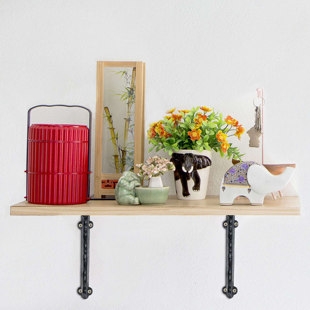 Set of 2 shelf brackets in vintage look