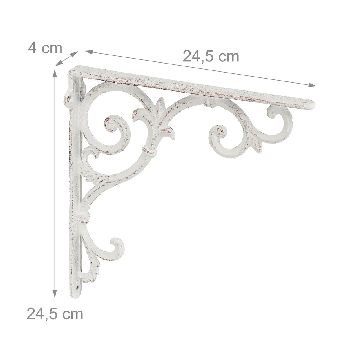 Set of 2 shelf brackets in vintage look