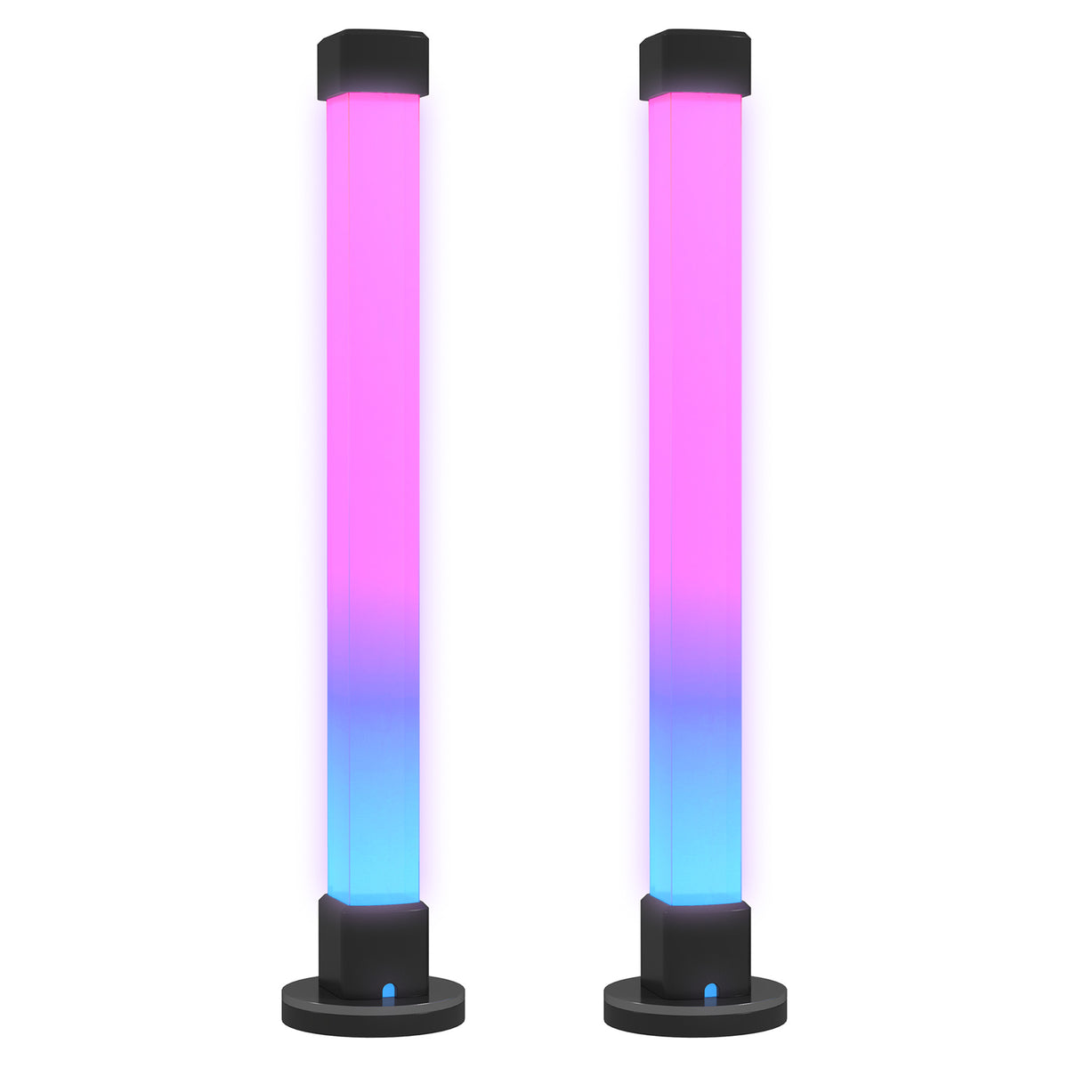 Set of 2 table lamps, table lamp with app and remote control, music synchronization, color modes, timer, smart bedside lamp for living room, playroom, white