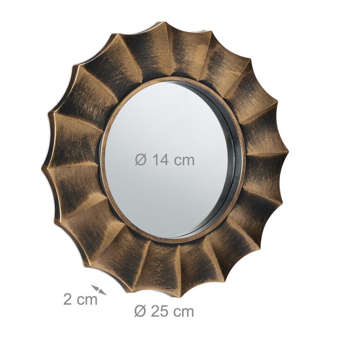 Set of 3 Gold Decorative Wall Mirrors