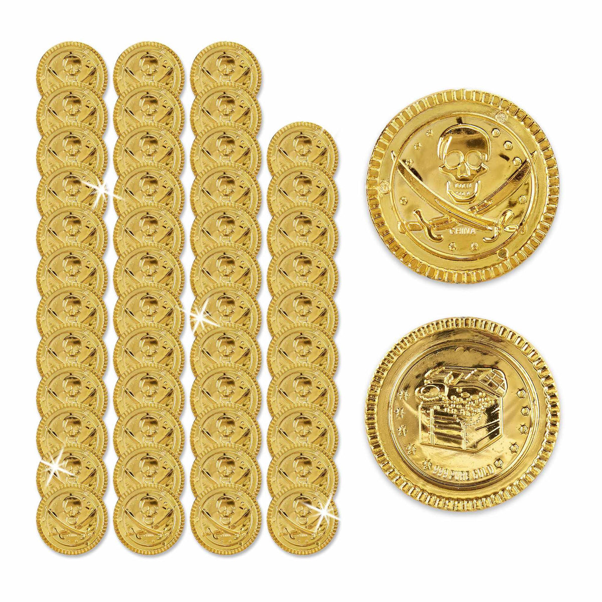 Set of 48 gold coins