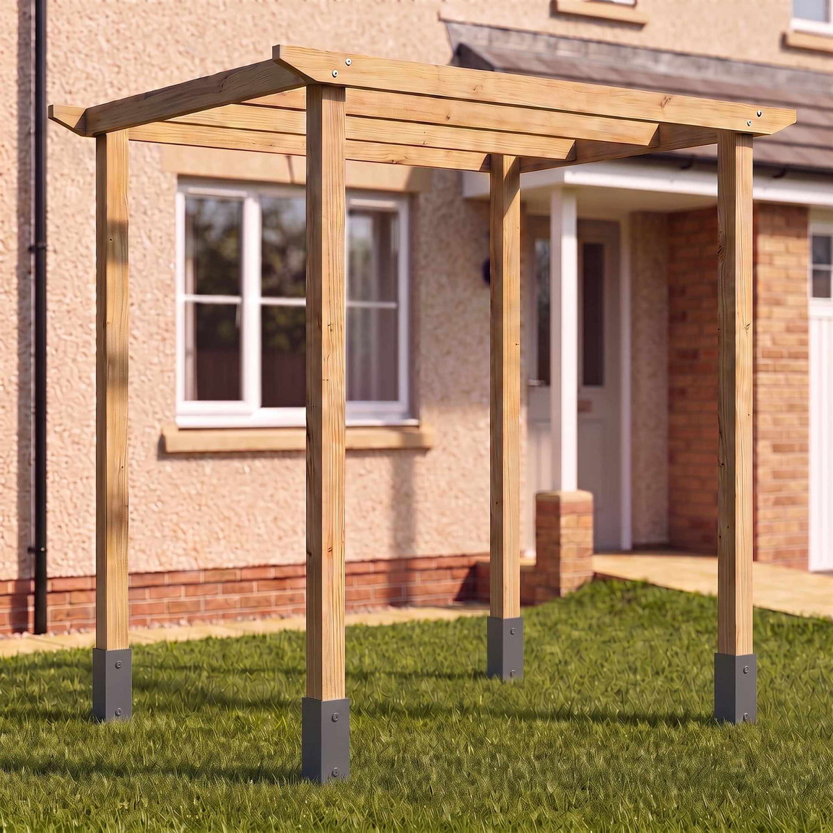 Set of 4 Stainless Steel Drive-In Post Anchors, 81 x 750 mm