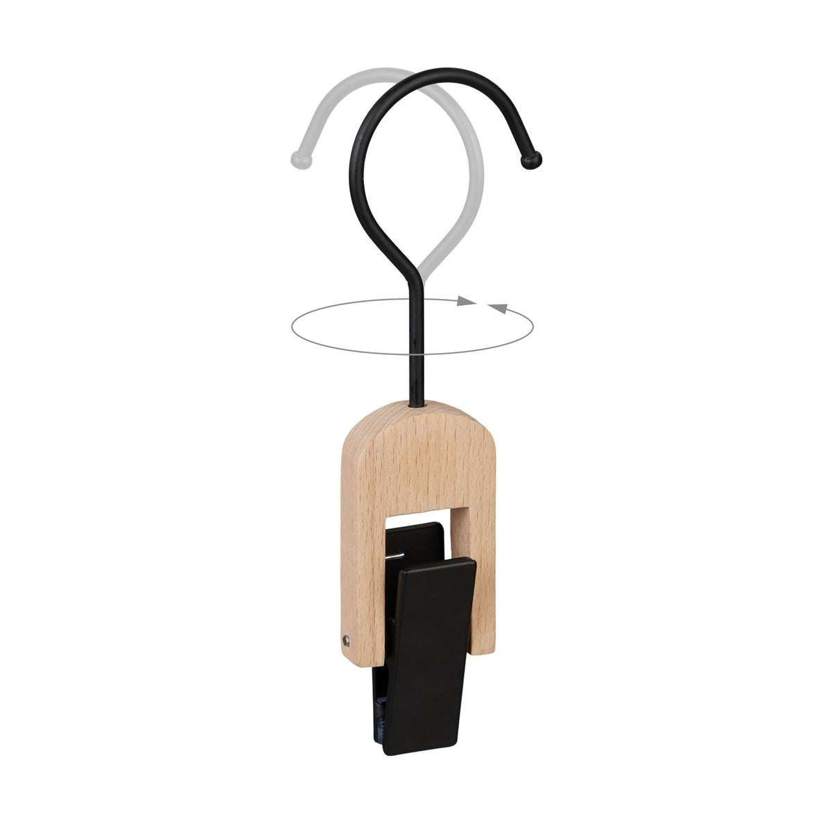 Set of 5 Laundry Hooks Black