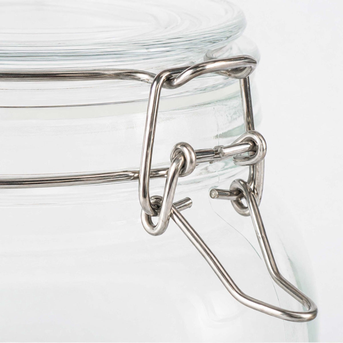 Set of 6 Glass Jam Jars with Airtight Lids, 750 ml