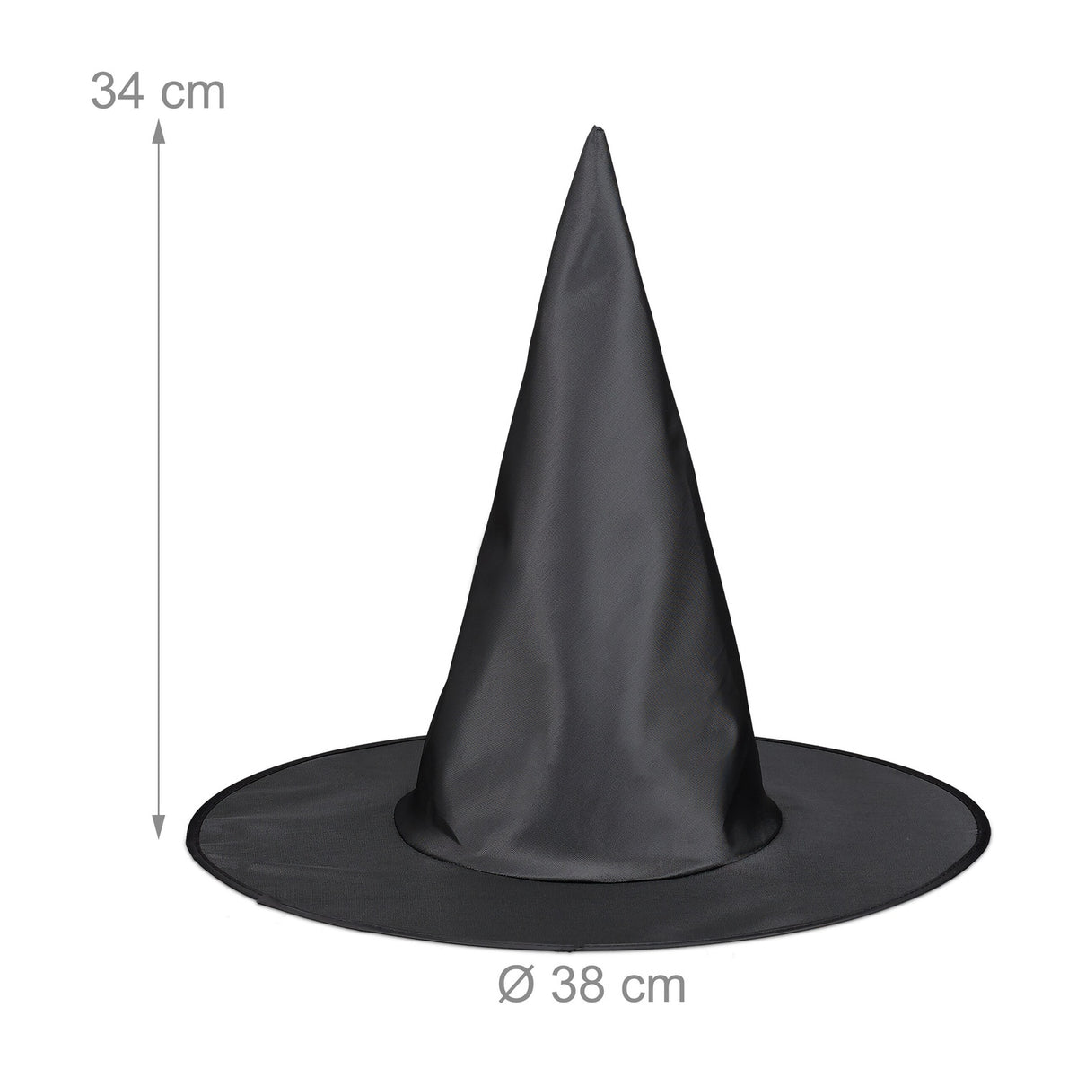 Set of 6 witch hats in black