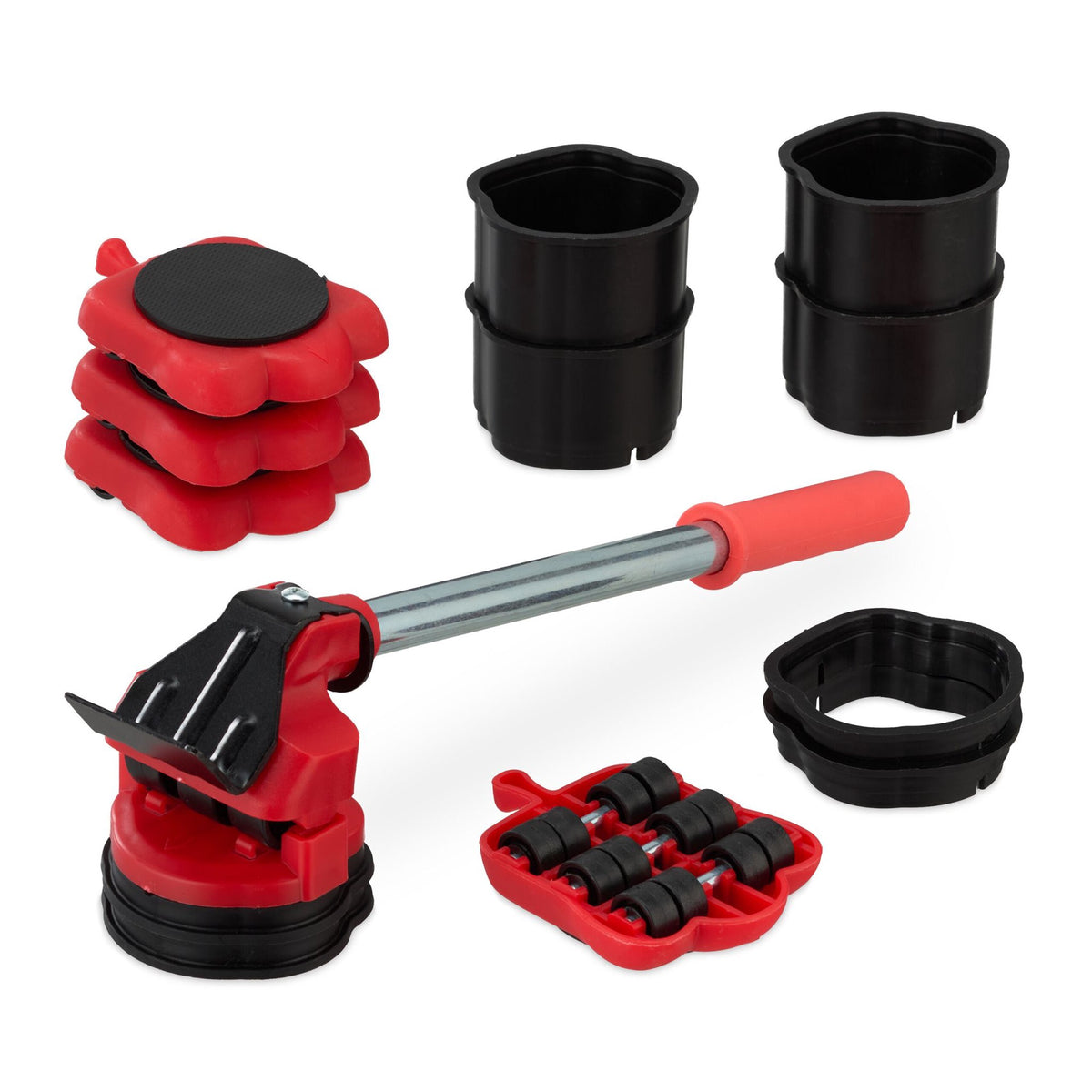 Set with furniture lifter and furniture trolley