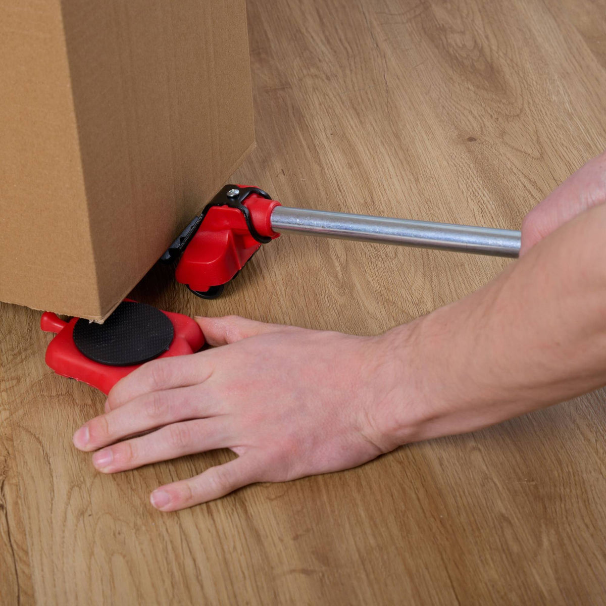 Set with furniture lifter and furniture trolley