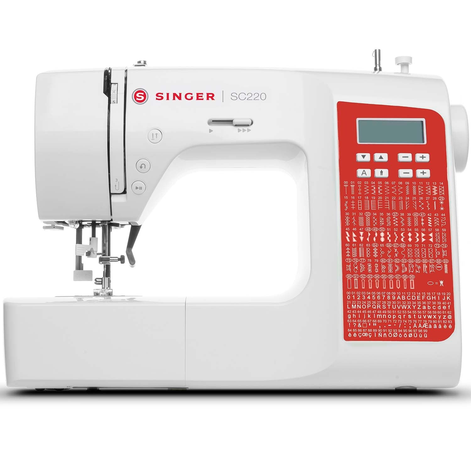 Sewing Machine, 200 Stitch Programs, Red