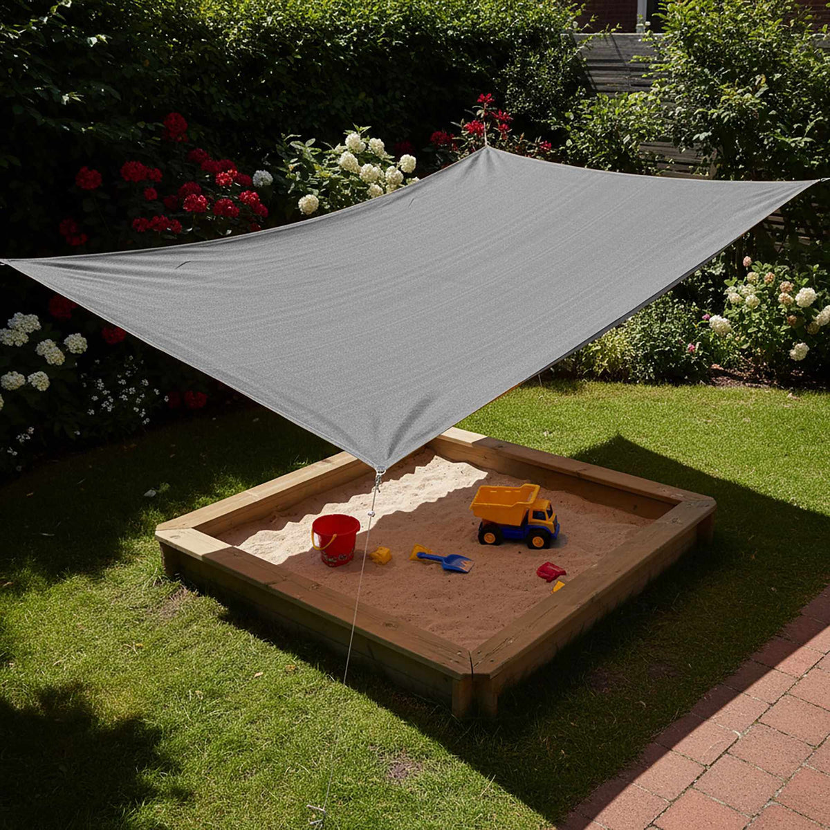 Shade Sail With Eyelets, Breathable HDPE Sun Shade