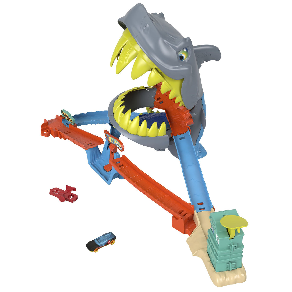 Shark Beach Battle Playset with Die-Cast Car