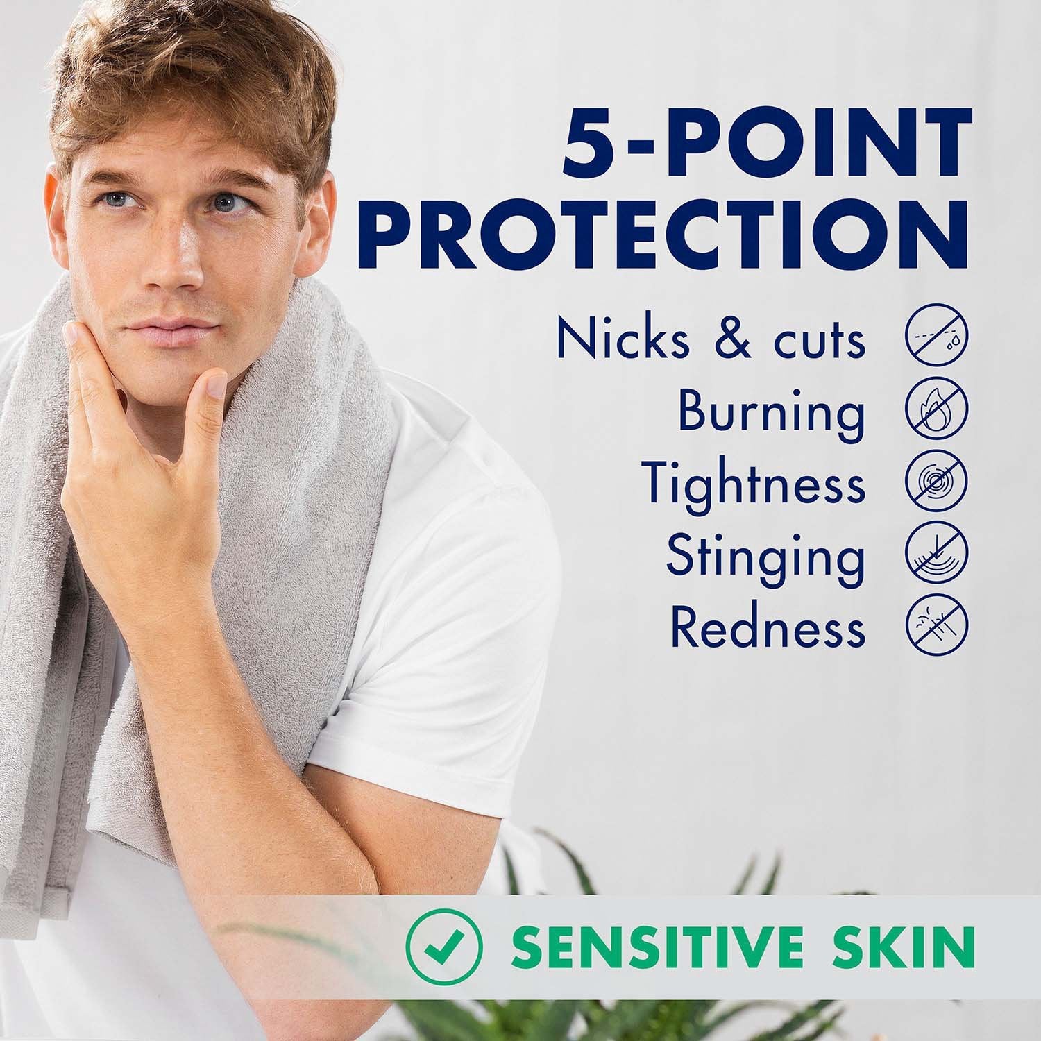 Shaving Gel for Sensitive Skin with Aloe Vera, 200ml