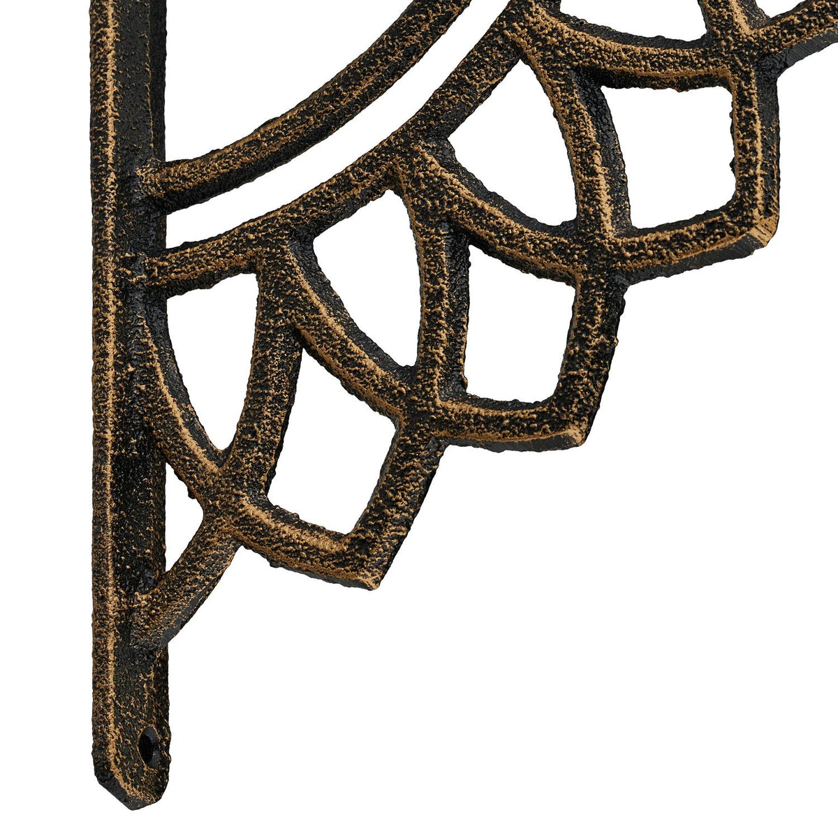 Shelf Brackets, Mandala Design, Cast Iron, Set of 2