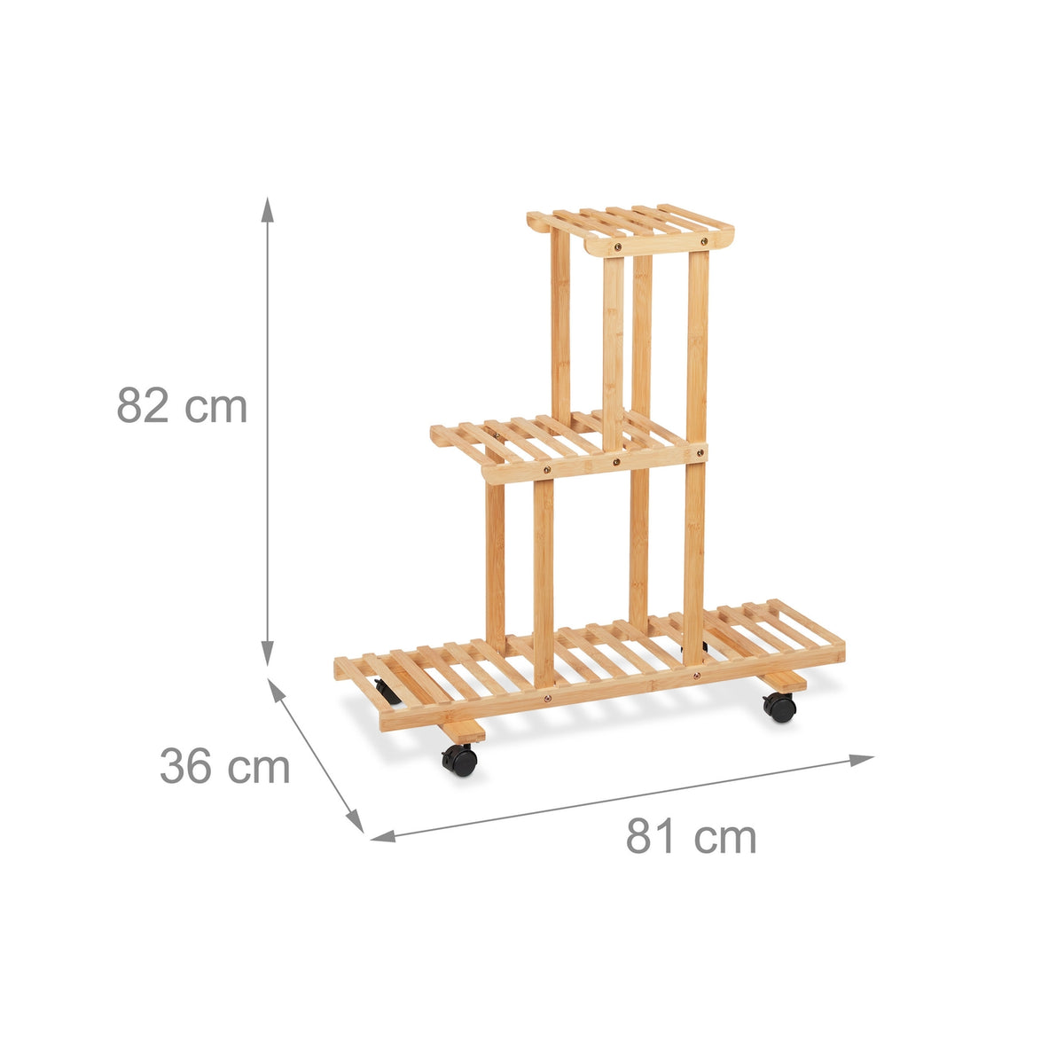 Shelf for plants in bamboo