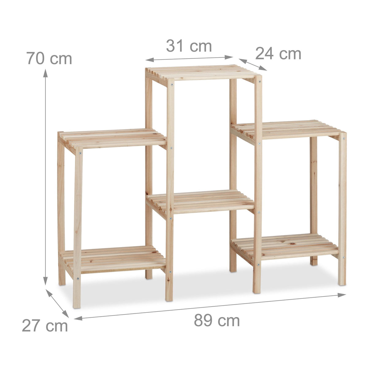Shelf for plants wood