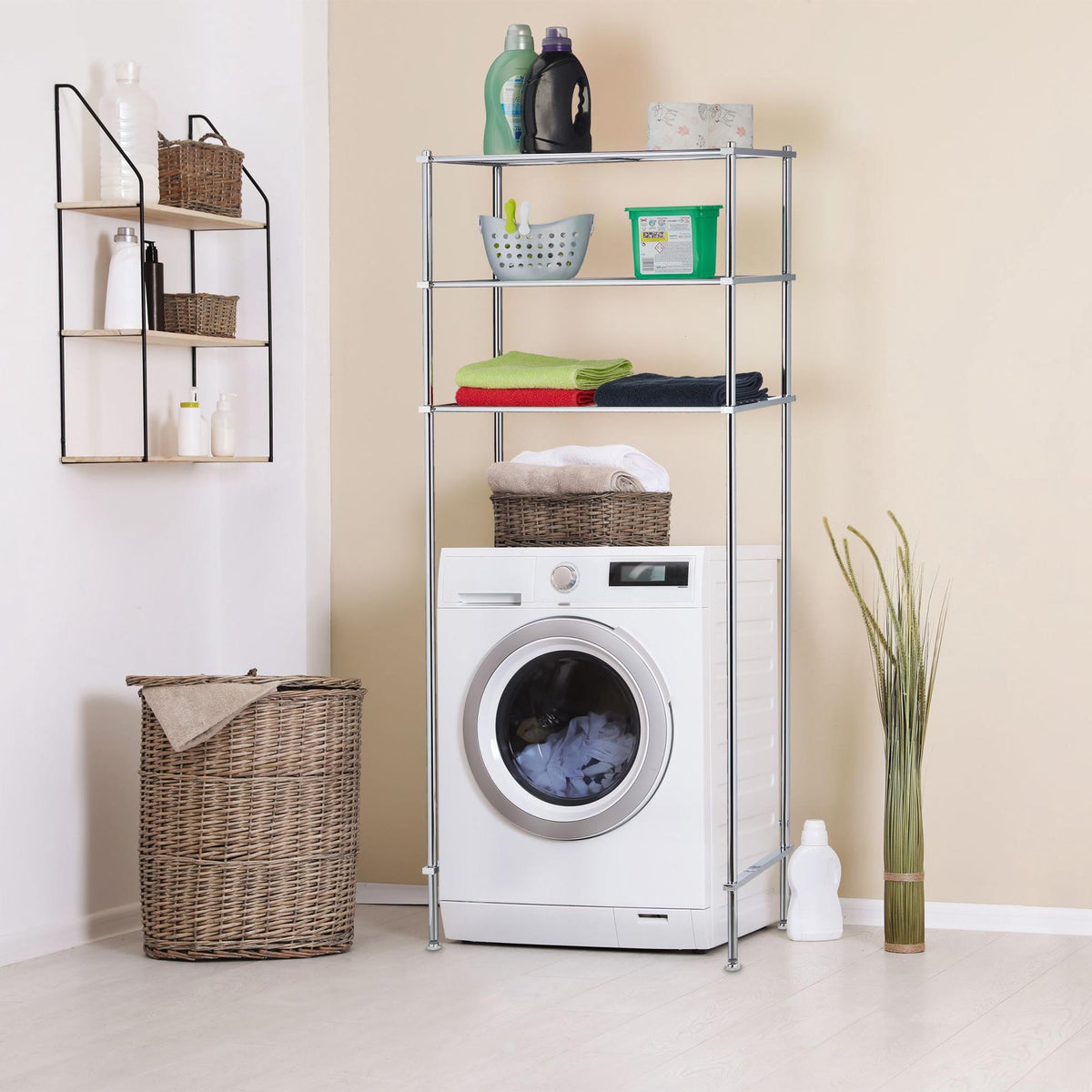 Shelf for washing machine in metal