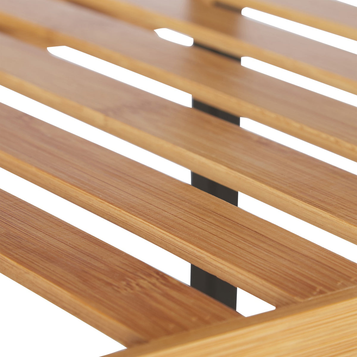 Shelf in bamboo + steel 4 shelves