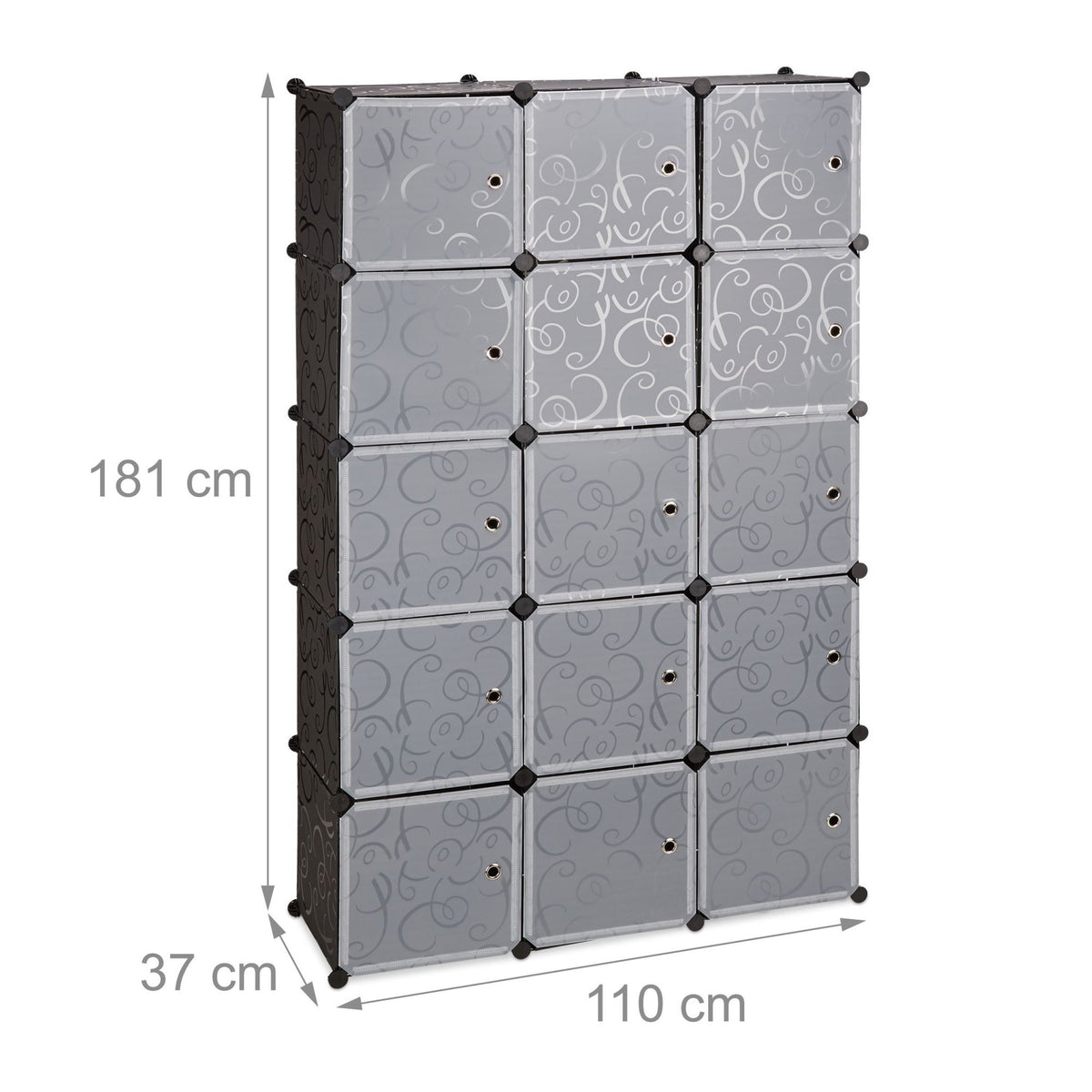 Shelf system wardrobe 11 compartments