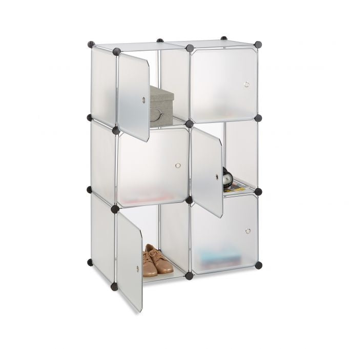 Shelf system with 6 doors